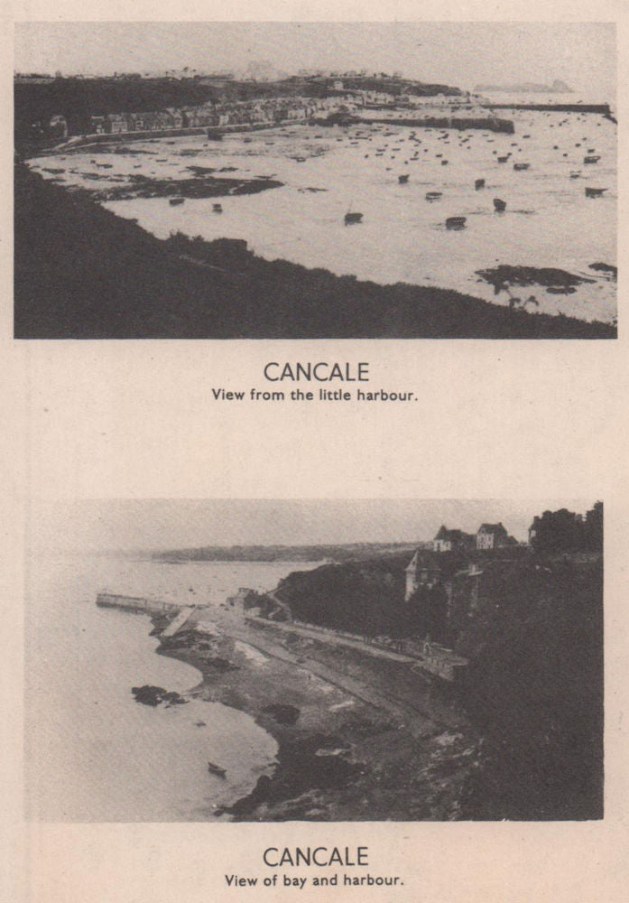 Cancale from little harbour, Ille-et-Vilaine. Admiralty intelligence photo 1943